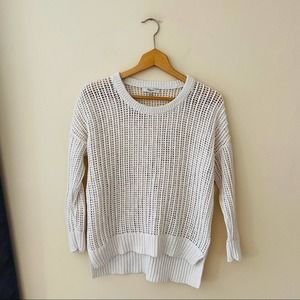 **SOLD Madewell Open Knit Off-white Crew Neck Sweater